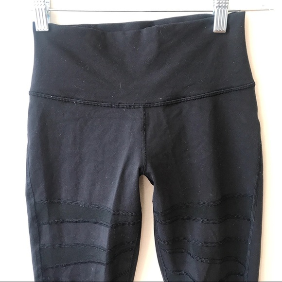 Lululemon High Times Tech Mesh Black Size 4 Rare - Picture 3 of 7